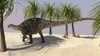 Dicraeosaurus walking in a tropical environment Poster Print - Item # VARPSTKVA600276P