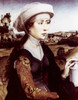 Braque Triptych. St. Mary Magdalene  right panel by Rogier van der Weyden  oil on panel  circa 1450  1399-1464  France  Paris  Musee du Louvre Poster Print - Item # VARSAL90064963