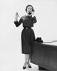 Businesswoman talking on the telephone and smiling Poster Print - Item # VARSAL2559257