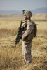 U.S. Marine patrols a wadi near Konduz, Afghanistan clearing it for a range exercise Poster Print - Item # VARPSTTMO100283M