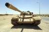 A T-55 tank destroyed by NATO forces in the desert north of Ajdabiya, Libya. A war betwean Gaddafi army and Libya's Transitional National Council army with air support from NATO started on March 17, 2011. Poster Print - Item # VARPSTACH100287M
