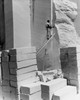 Man standing on the step ladder and quarrying blocks of limestone  Bermuda Poster Print - Item # VARSAL25538212