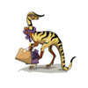 Illustration of an Iguanodon with shopping bags Poster Print - Item # VARPSTSTK600128P