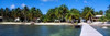 Oceanfront Pier  Caye Caulker  Belize Poster Print by Panoramic Images (37 x 12) - Item # PPI17361