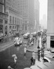 USA  New york State  New York City  high angle view on street with traffic and people walking Poster Print - Item # VARSAL255418483