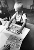 High angle view of a boy playing with stencils Poster Print - Item # VARSAL9903411