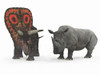 An adult Torosaurus compared to a modern adult White Rhinoceros Poster Print - Item # VARPSTWMY100212P