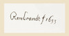 Signature Of Rembrandt Harmenszoon Van Rijn Dated 1633. Dutch Artist And Etcher. From Histoire Des Peintres De Toutes Les ?Coles, ?Cole Hollandaise, Published 1863. PosterPrint - Item # VARDPI2334357
