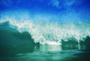 Hawaii, Green Wave Breaking Front View With Blue Skies In Background. PosterPrint - Item # VARDPI1993067