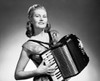 Young woman playing an accordion Poster Print - Item # VARSAL25525601
