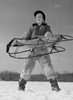 Boy holding sled Poster Print - Item # VARSAL255417005