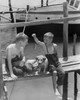 High angle view of two boys fishing Poster Print - Item # VARSAL2555002