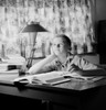 Boy sitting at desk and dreaming Poster Print - Item # VARSAL255418603A