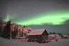 Aurora borealis over a cabin, Yellowknife, Northwest Territories, Canada Poster Print - Item # VARPSTJHE100034S