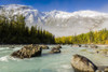 Autumn's colors contrast with winter's first snow in the Chugach Mountains overlooking Eagle River Valley at the Rapids in Chugach State Park in Southcentral Alaska PosterPrint - Item # VARDPI2372550