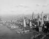USA  New York City  aerial view of Lower Manhattan and East River Piers Poster Print - Item # VARSAL255424702