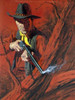 Cowboy holding used shotgun behind tree Poster Print - Item # VARSAL902137015