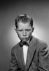 Portrait of displeased boy wearing suit and bow tie  studio shot Poster Print - Item # VARSAL255419905