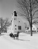 People on sleigh  church in the background Poster Print - Item # VARSAL255419405
