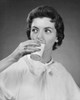 Close-up of a young woman drinking milk Poster Print - Item # VARSAL25512667A
