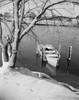 Boat in creek in winter Poster Print - Item # VARSAL255423204