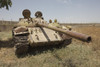 A Russian T-55 main battle tank rests in an armor junkyard in Kunduz, Afghanistan Poster Print - Item # VARPSTTMO100355M