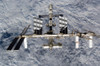 June 11, 2008 - The International Space Station backdropped by cloud covered part of Earth Poster Print - Item # VARPSTSTK202052S