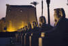 Stone Statues And The Luxor Temple On The East Bank Of Luxor Along The Nile River; Luxor, Egypt PosterPrint - Item # VARDPI2034603