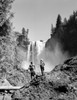 USA  Washington State  Snoqualmie  Snoqualmie Falls  tourist looking on view Poster Print - Item # VARSAL255424455