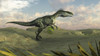 Monolophosaurus walking across desert terrain Poster Print - Item # VARPSTKVA600548P