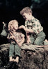Side profile of a boy feeding a girl sitting on a rock Poster Print - Item # VARSAL38442343 Side profile of a boy feeding a girl sitting on a rock Poster Print - Item # VARSAL38442343