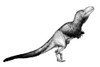 Black ink drawing of Daspletosaurus torosus. Daspletosaurus torosus was a tyrannosaurid theropod from the Late Cretaceous of North America. Poster Print - Item # VARPSTVNK600006P