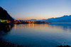 Sunrise Over The Lights Of Seward, Alaska And Resurrection Bay With The Kenai Mountains In The Background On Kenai Peninsula In Southcentral Alaska PosterPrint - Item # VARDPI2139567
