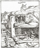 Early representation of the Divining Rod, showing a figure with a diving rod above ground searching for water, coal or gold and the miners below ground toiling to find coal. From The Strand Magazine published 1897. PosterPrint - Item # VARDPI2430258