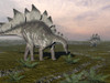 Stegosaurus dinosaurs grazing on plants Poster Print - Item # VARPSTEDV600120P