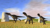 Three Utahraptors running across a grassy field Poster Print - Item # VARPSTKVA600678P