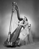 Young woman playing a harp Poster Print - Item # VARSAL2553364B