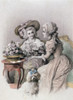 Two Women Seated Nostalgia Cards Heinrich Carl Schubert Poster Print - Item # VARSAL9801310