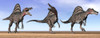Three Spinosaurus dinosaurs standing in the desert by daylight Poster Print - Item # VARPSTEDV600034P