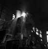Welder working on steam train Poster Print