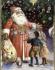 Christmas Greeting: Santa With A Bag Of Toys  Nostalgia cards Poster Print - Item # VARSAL9801171