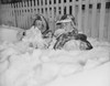 Two boys playing in snow Poster Print - Item # VARSAL255423572