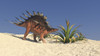 Kentrosaurus walking across a barren landscape Poster Print - Item # VARPSTKVA600286P