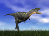 Aucasaurus dinosaur running in the grass Poster Print - Item # VARPSTEDV600141P