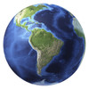 3D rendering of planet Earth with clouds, centered on South America Poster Print - Item # VARPSTVET200014S