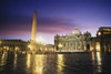 Nightfall At The Square At St. Peter's. The Vatican. Rome,Italy. PosterPrint - Item # VARDPI1906241
