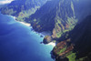 Hawaii, Kauai, Na Pali Coast, Aerial View Along Mountains. PosterPrint - Item # VARDPI1993947