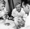 Three mid adult men playing poker Poster Print - Item # VARSAL25527474