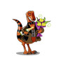 Illustration of a raptor holding champagne and flowers Poster Print - Item # VARPSTSTK600136P