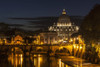 Saint Peter's Basilica, the world's largest church, at nighttime; Vatican City, Italy PosterPrint - Item # VARDPI12286850